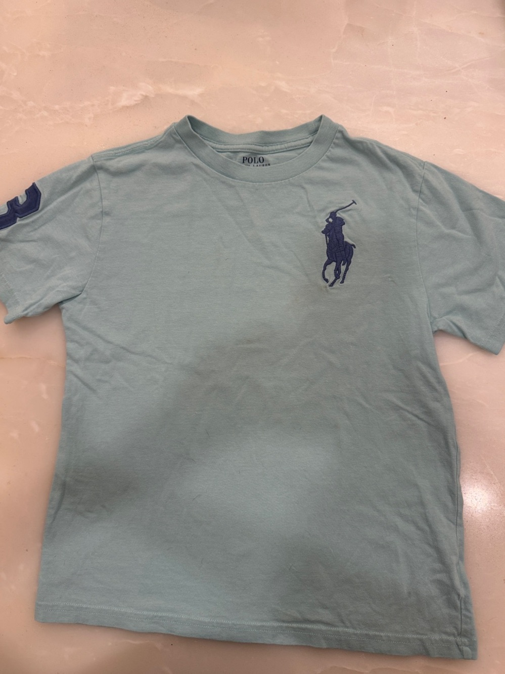 Polo by Ralph Lauren Mint Short Sleeve Tee with Navy Polo Player